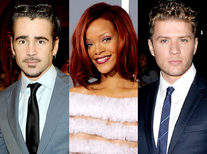 Colin Farrell, Rihanna, Ryan Philippe Colin Farrell, Rihanna, Ryan Philippe